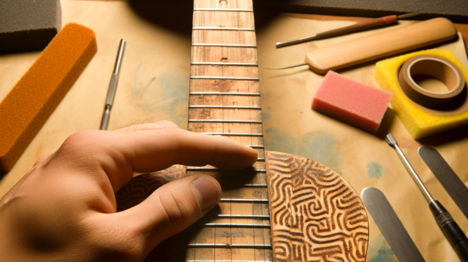 Ukulele fretboard restoration