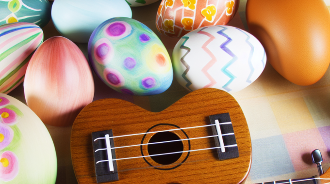 Ukulele Easter egg decorations