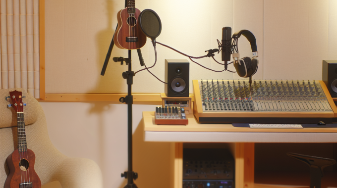 Ukulele recording equipment