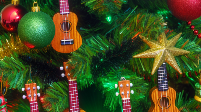 Ukulele Christmas tree decorations