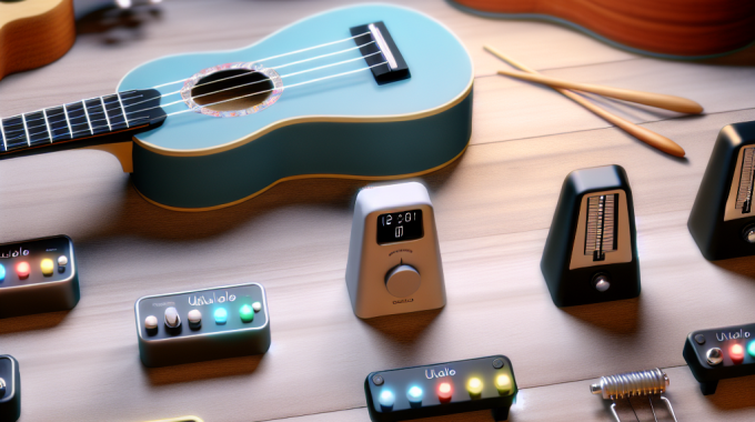 Ukulele rhythm training devices