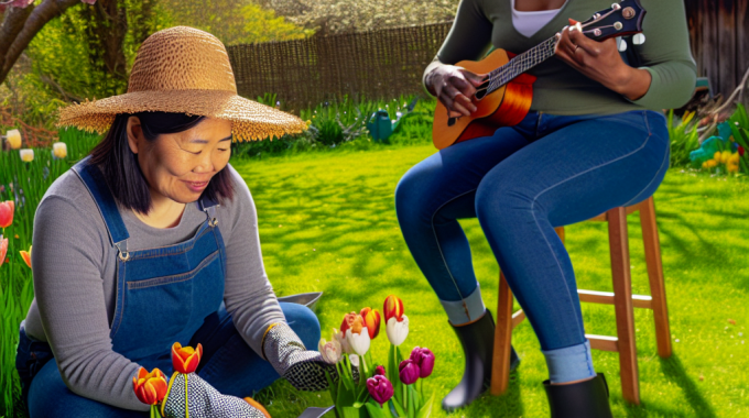 Ukulele springtime gardening