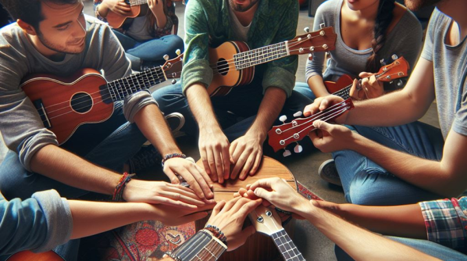 When ukulele workshops foster collaboration among participants