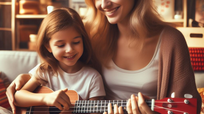 Parental guidance on ukulele maintenance
